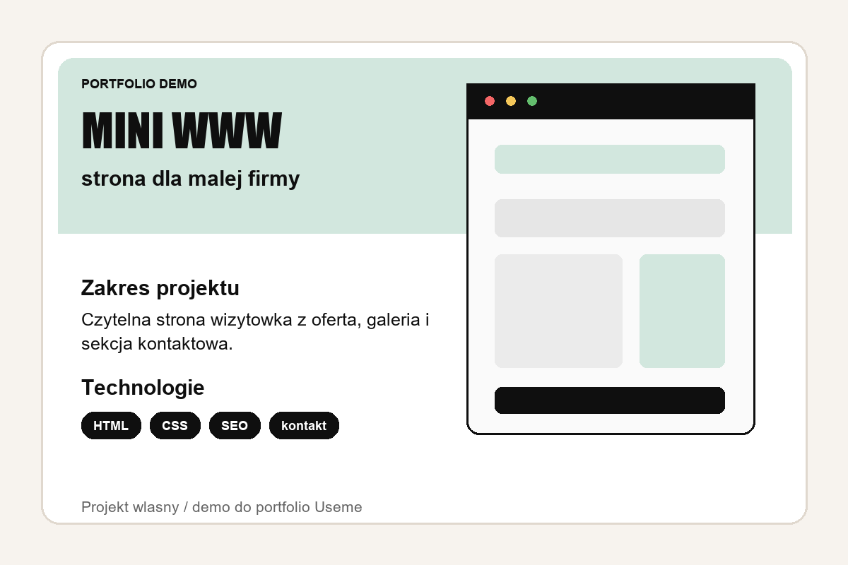 Miniatura projektu strony firmowej